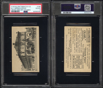 1903 T116 Allen Tobacco Telonette Art Studies #146 New York Herald (PSA 4 VG/EX)2