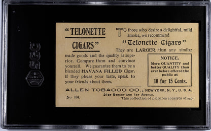 1903 T116 Allen Tobacco Co Telonette Cigars #104 Woman With Braids (SGC 4 VG/EX)1