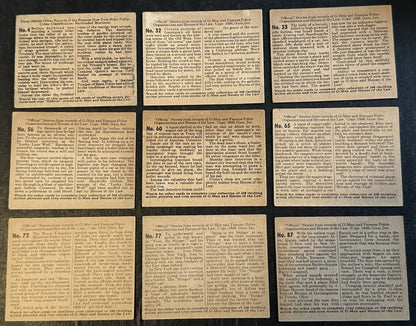1936 G-Men & Heroes of the Law (LOT OF 18) Clean Cards1