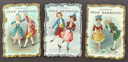 Lot of Three French Trade Cards Jean Barbotin