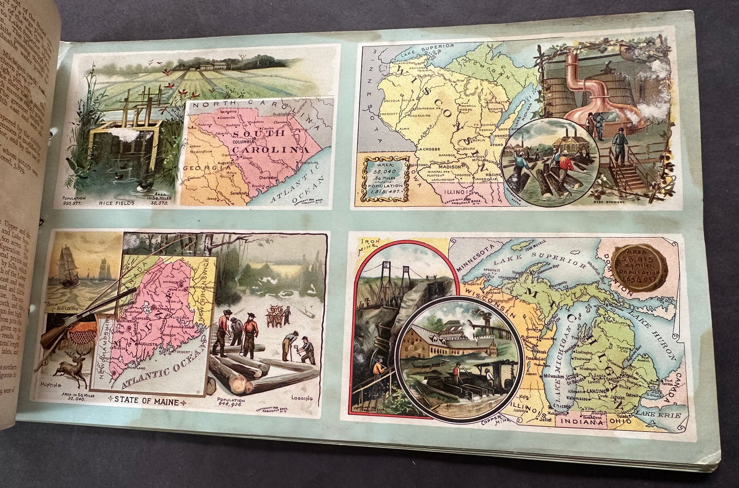 1889 Arbuckle Bros. Coffee Co. Illustrated Atlas of the United States of America (K6) Album