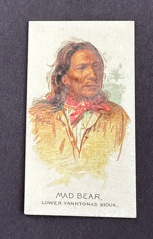 1888 Allen & Ginter N2 Indian Chiefs "Mad Bear"