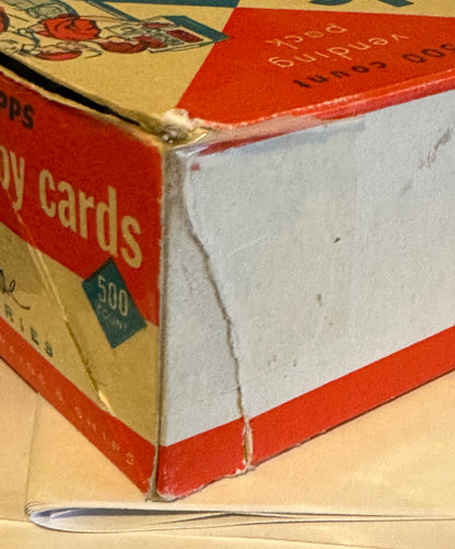 1959/1960? Topps VENDING BOX Empty 500 Count RARE "Space Cards" Written in Pen