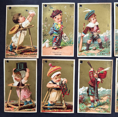 Collection of 18 circa 1890 French Trade Cards