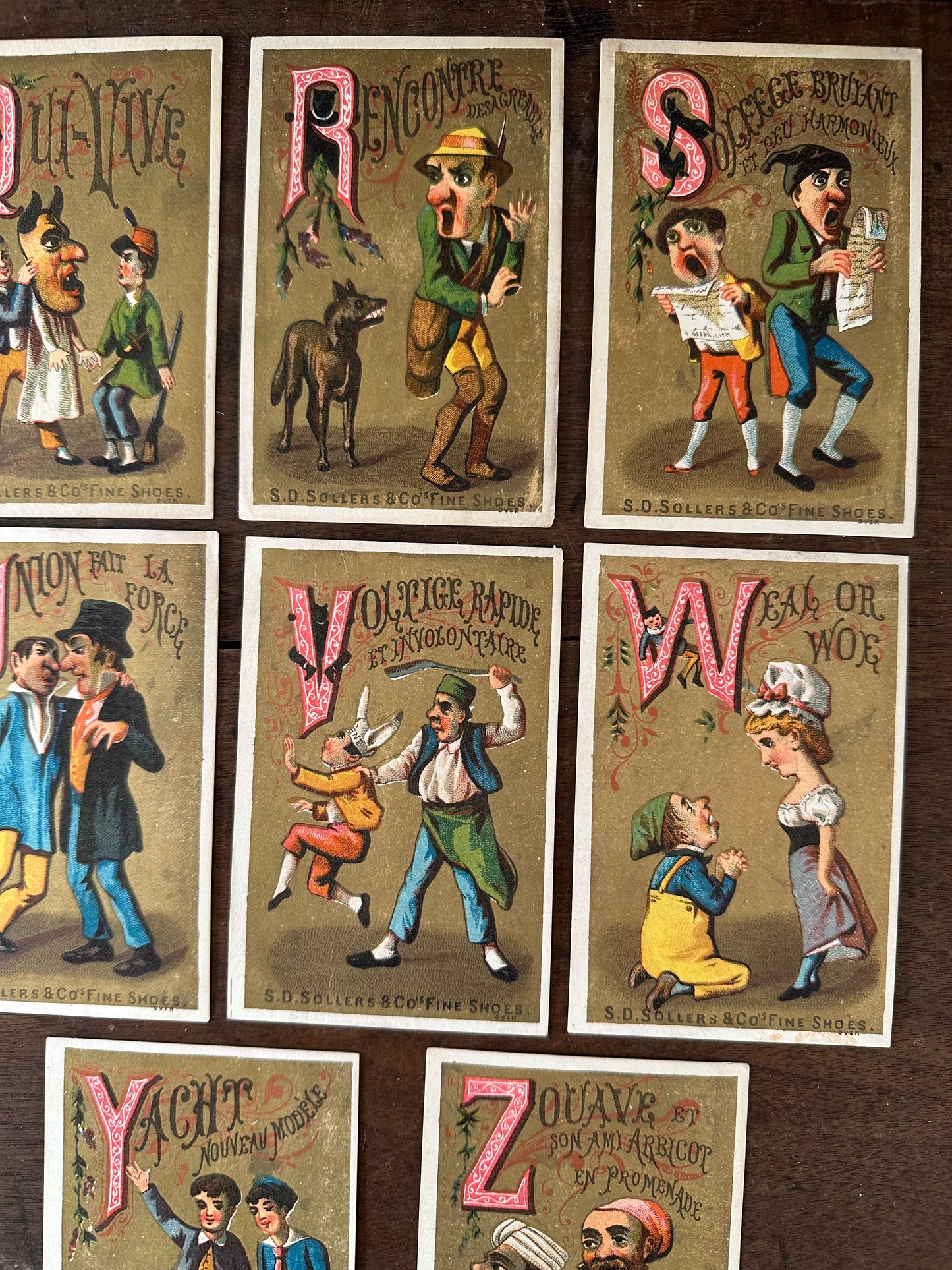 Soller’s Shoes complete Set of Alphabet Trade Cards