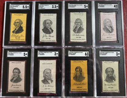 1910 S77 Presidents Silks Complete Set of 24