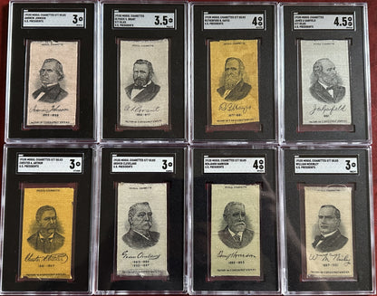 1910 S77 Presidents Silks Complete Set of 24