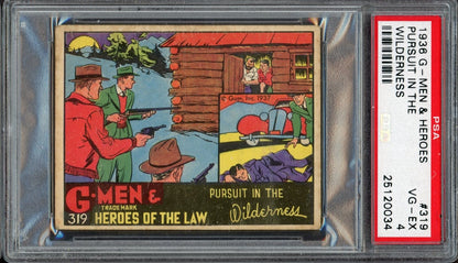1936 Gum Inc G-Men & Heroes of the Law 319 Pursuit in the Wilderness PSA 4 VG/EX