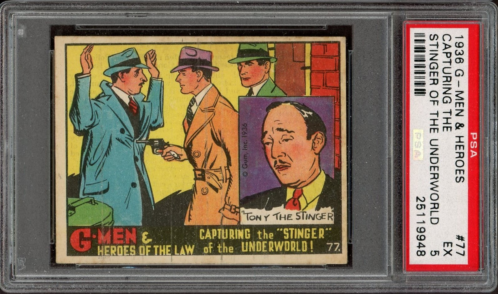 1936 Gum G-Men & Heroes of the Law #77 Capturing 