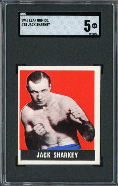 1948 Leaf Knock-Out Bubble Gum Boxing #38 Jack Sharkey (SGC 5 EX)