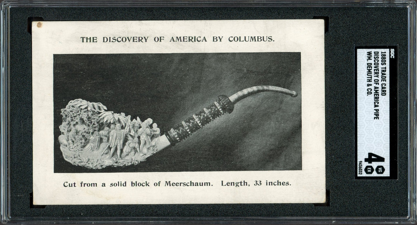 1880s Tobacco Trade Card Christopher Columbus Discovery Of America (SGC 4 VG/EX)
