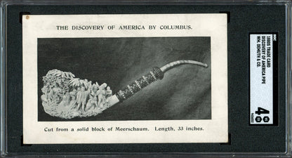 1880s Tobacco Trade Card Christopher Columbus Discovery Of America (SGC 4 VG/EX)