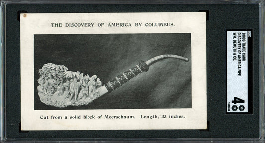 1880s Tobacco Trade Card Christopher Columbus Discovery Of America (SGC 4 VG/EX)