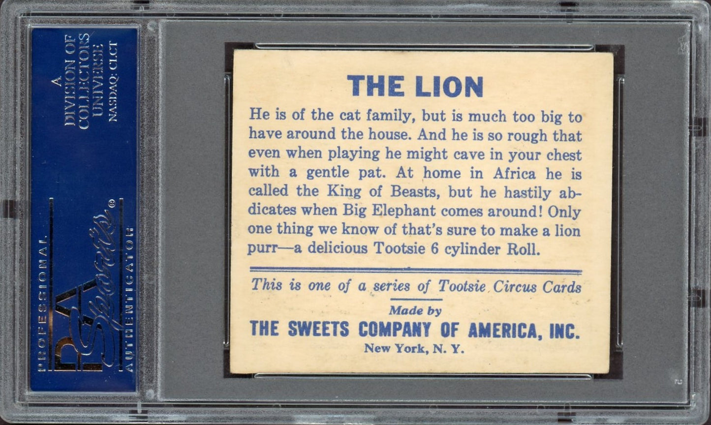 1933 R152 Tootsie Circus "The Lion" (PSA 5 EX) Very Rare