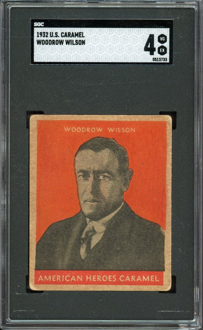 1932 R114 US Caramel Presidents Woodrow Wilson (SGC 4 VG/EX) Orange