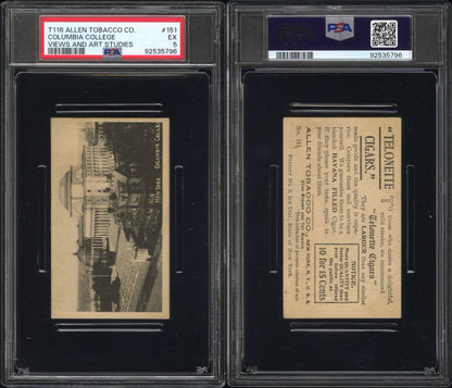 1903 T116 Allen Tobacco Telonette Cigars #151 Columbia College (PSA 5 EX)3