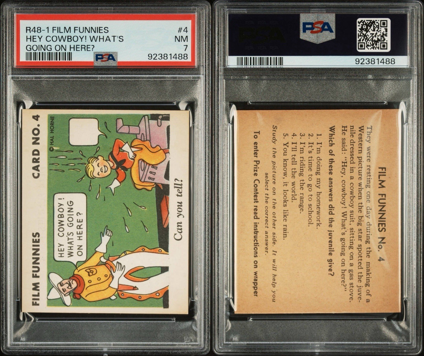 R48 1 Gum Inc. 1935 "Film Funnies" #4 Jackie Cooper (PSA 7 NM)2