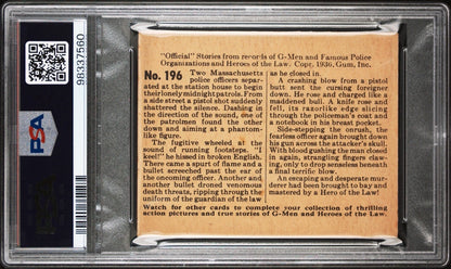 1936 G-Men & Heroes of the Law #196 Gun Butts And Bullets (PSA 5 EX) Rare Number