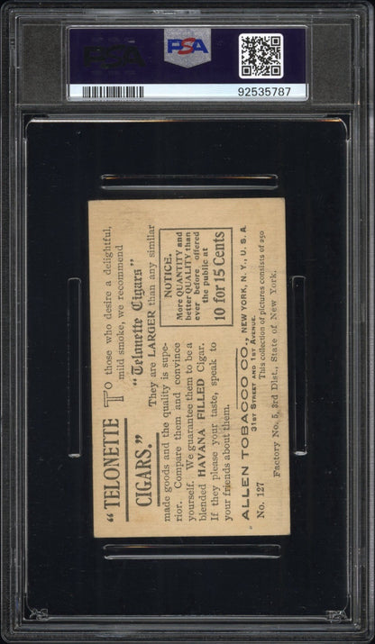 1903 T116 Allen Tobacco Telonette Cigars #127 Indian Girl w/ Braids (PSA 4 VGEX)1