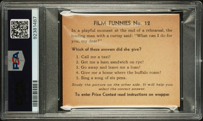 R48 1 Gum Inc. 1935 "Film Funnies" #12 (PSA 7 NM) Greta Garbo1