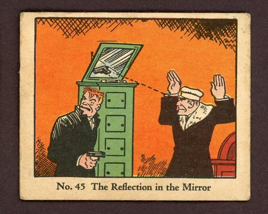 193 R41 Dick Tracy Caramels CARD High Number #45 "Reflection In The Mirror" VG+