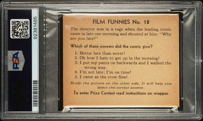 R48 1 Gum Inc. 1935 "Film Funnies" #18 Slim Summerville (PSA 7 NM) Top Pop1