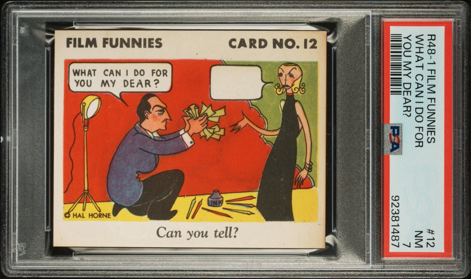R48 1 Gum Inc. 1935 "Film Funnies" #12 (PSA 7 NM) Greta Garbo0