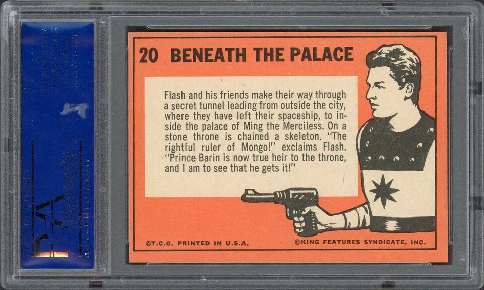 1965 Topps Flash Gordon TEST #20 Beneath The Palace (PSA 6 EX/MT) Centered! RARE