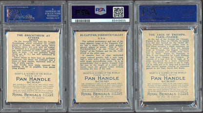 T99 CARDS "Sights & Scenes" 1911 Pan Handle Scrap (PSA 6 EX/MT) Lot of 3!