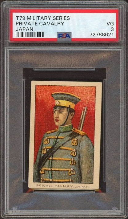 1910 T79 Military Series #57 Private Cavalry Japan (PSA 3 VG) SCARCE LENOX BACK