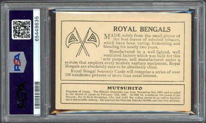 1906 T103 Royal Bengals SOUVENIR CARDS Mutsuhito Emperor of Japan (PSA 3 VGEX)