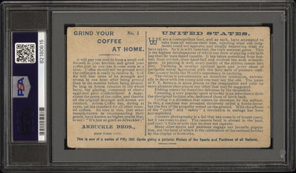 1889 Arbuckle Coffee Sports & Pastimes K4 UNITED STATES (PSA 1.5 FR) Baseball