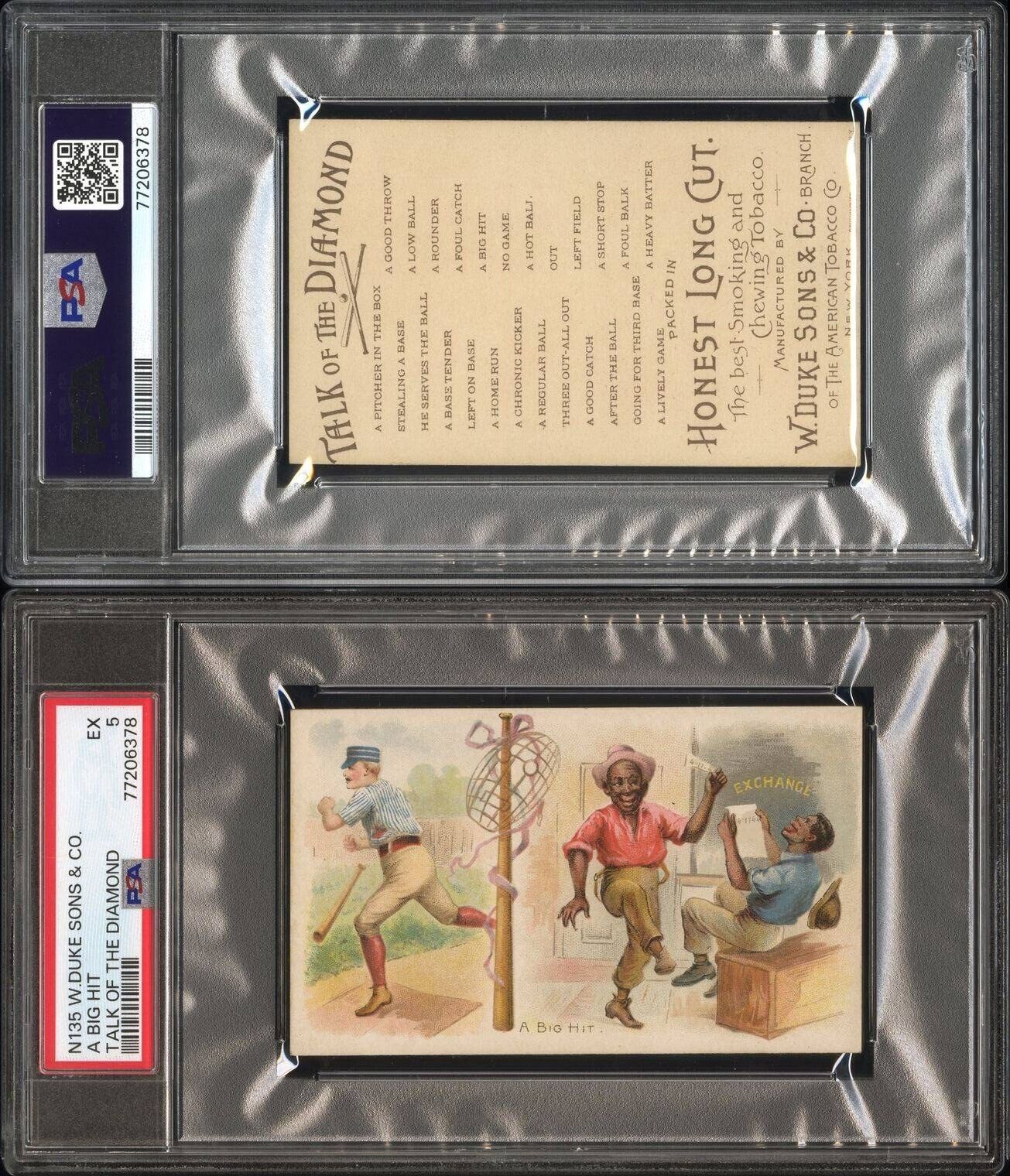 N135 Duke Honest Long Cut "Talk of the Diamond" A BIG HIT (PSA 5 EX) 0 Higher