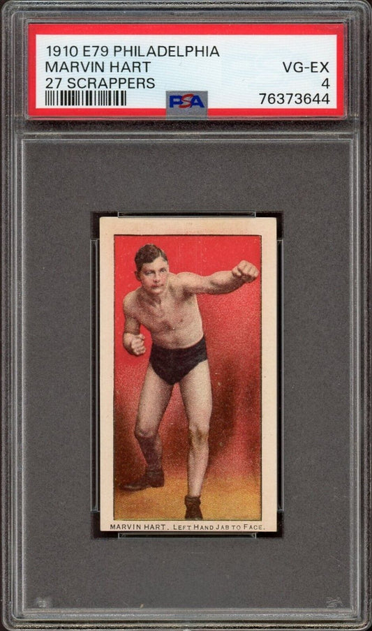 1910 E79 Philadelphia Caramel 27 Scrappers Marvin Hart (PSA 4 VG/EX) Hvwt Champ