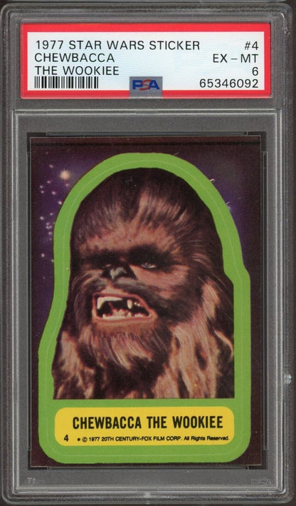 (LOT of EIGHT) 1977 Topps Star Wars Stickers #1-#8 PSA 6 EX/MT Luke Darth Vader