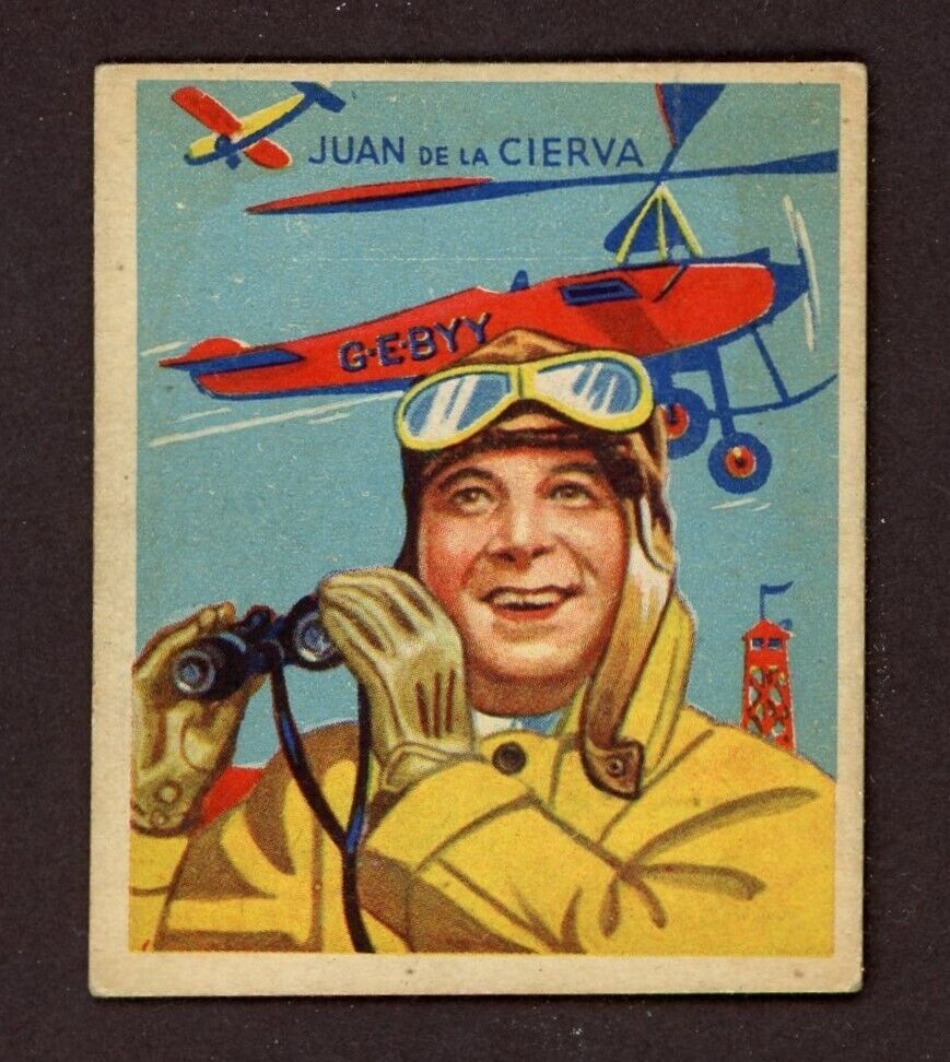 1934 National Chicle Sky Birds #43 Juan de la Cierva VG+