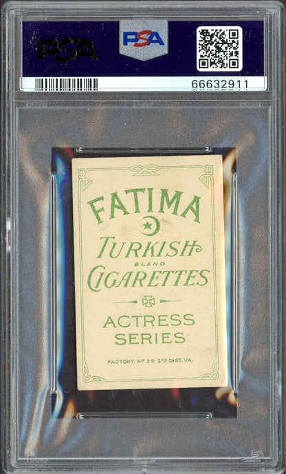 1909 T27 Fatima Cigarettes ACTRESS SERIES Edith Bradford (PSA 5 EX)  Scarce