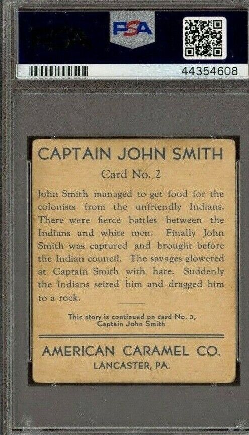 American Caramel 1930 R14 Historical Characters Capt. John Smith #2 (PSA 2 Good)