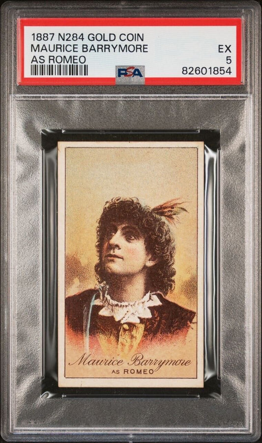 1887 N284 Buchner Gold Coin Actor "Maurice Barrymore as Romeo" (PSA 5 EX) Rare