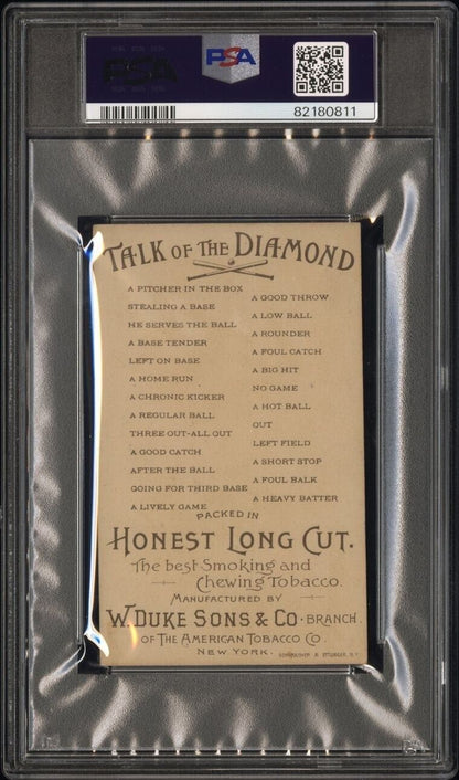 N135 Duke Honest Long Cut "Talk of the Diamond" A FOUL BALK (PSA 4 VG/EX)