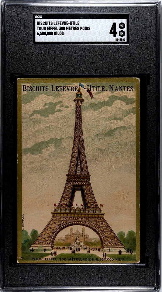 1890 Biscuits Lefevre-Utile THE EIFFEL TOWER (PSA 4 VG/EX) Very Scarce