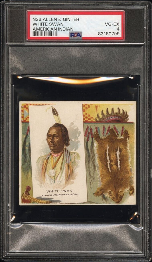 1888 N36 Allen & Ginter American Indian Chiefs WHITE SWAN (PSA 4 VG/EX) 0 Higher