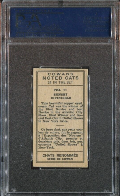 1925 V17 Cowan's "Noted Cats" Sunset Invincible #11 (PSA 4 VG/EX)