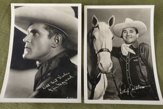 Vintage Cowboy Movie Star 5"X7" PHOTOS Premiums KEN MAYNARD and WHIP WILSON