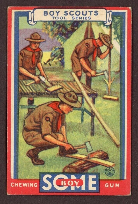 1933 R26 Goudey Chewing Gum Boy Scouts GUM CARD#40 The Scout Axe (EX)