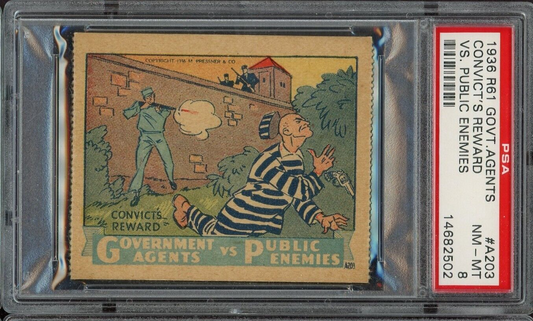 1936 R61 Government Agents vs Public Enemies #A203 Convict's Reward (PSA 8 NM/M)
