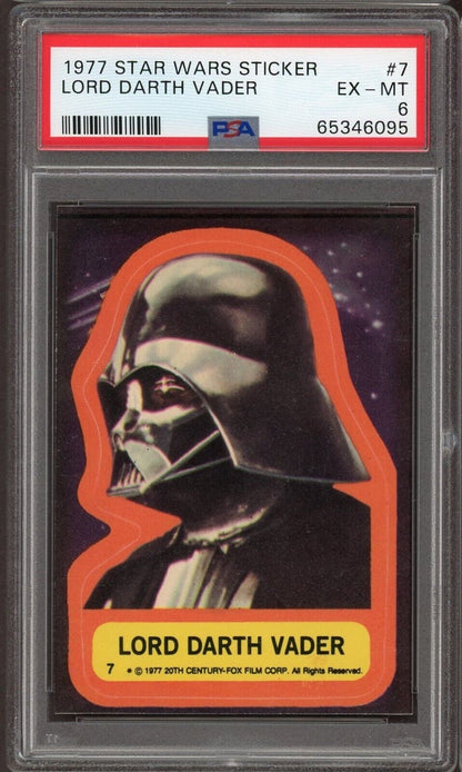 (LOT of EIGHT) 1977 Topps Star Wars Stickers #1-#8 PSA 6 EX/MT Luke Darth Vader