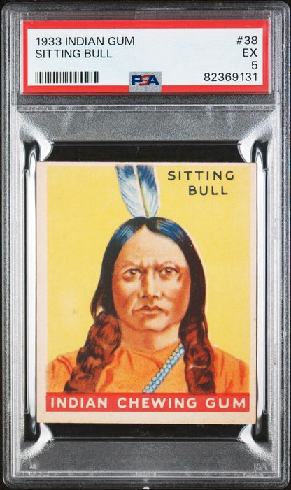 1933 Goudey Indian Gum #38 Sitting Bull (PSA 5 EX) Sioux Chief