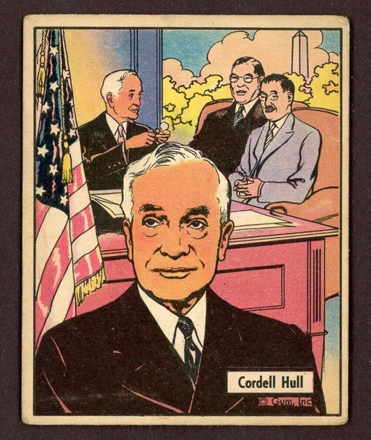 1941-42 War Gum R164 Cordell Hull #7 Secretary of State (VG)