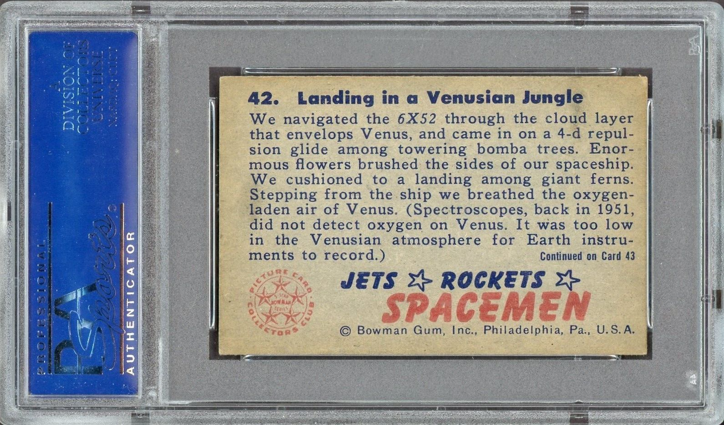 1951 Bowman Jets Rockets and Spacemen #42 (PSA 7 NM) Mid-Number